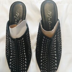 Matisse Black Studded Mules